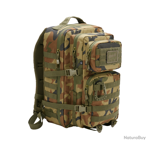 Sac � dos Brandit US Assault Pack Large 40 L MOLLE sangles - Woodland