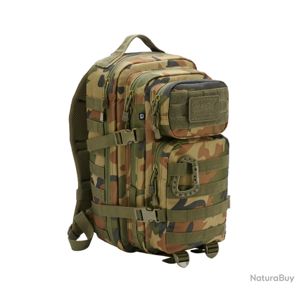 Sac � dos Brandit US Assault Pack Medium 25 L MOLLE poche - Woodland
