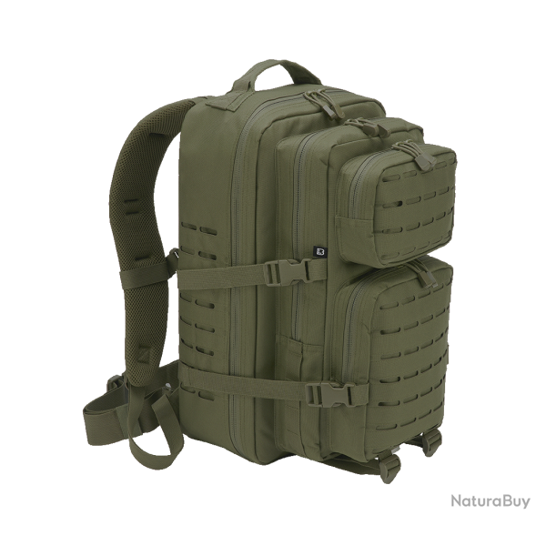 Sac � dos Brandit US Cooper Lasercut Large 40 L fixations - Vert olive