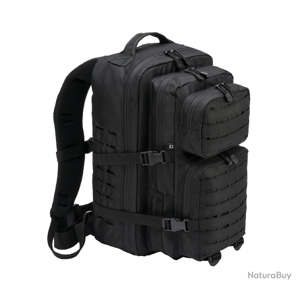 Sac � dos Brandit US Cooper Lasercut Large 40 L fixations - Noir