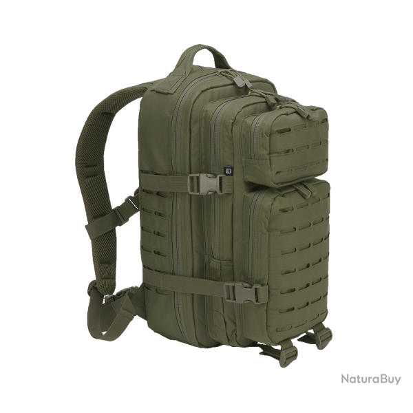 Sac � dos Brandit US Cooper Lasercut Medium 25 L fixations - Vert olive