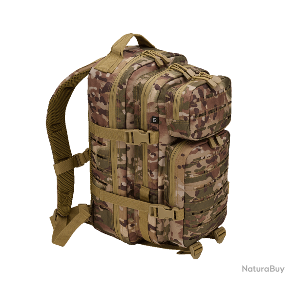 Sac � dos Brandit US Cooper Lasercut Medium 25 L fixations - Tactical Camo