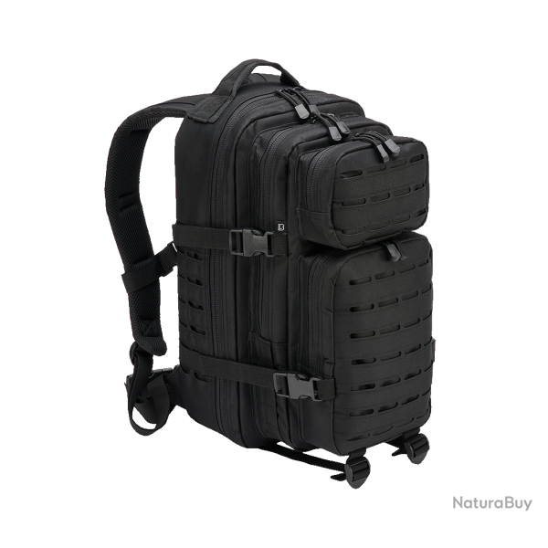 Sac � dos Brandit US Cooper Lasercut Medium 25 L fixations - Noir