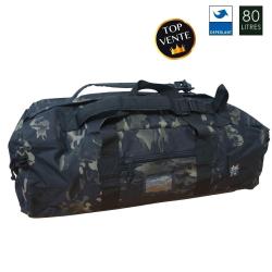 Sac de voyage OPEX Commando 80 litres en polyester d&eacute;perlant - Camo noir