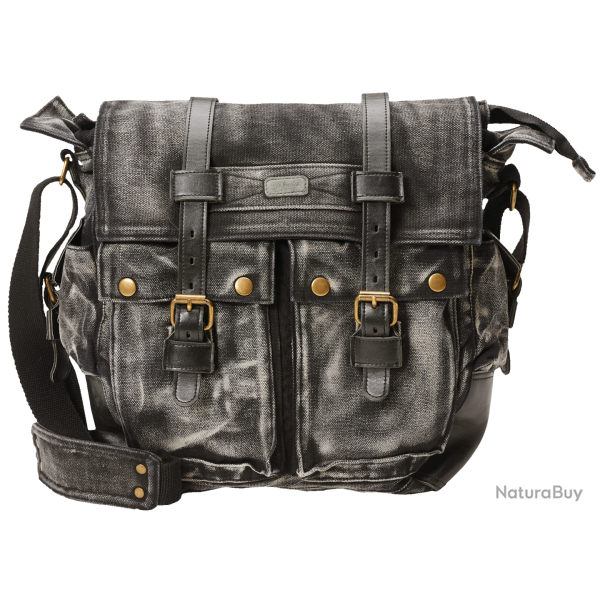 Sacoche Brandit Park Avenue en toile de coton fermoir - Noir