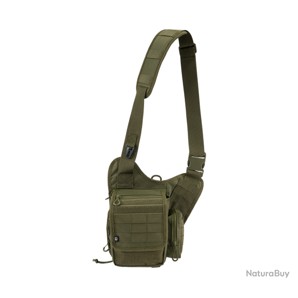 Sacoche Brandit Travel Side polyester 600D bandouli�re - Vert olive