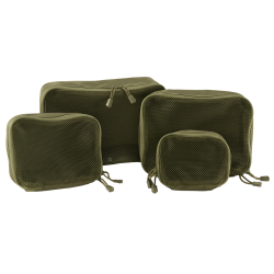 Sacs de rangement Brandit US Cooper polyester 600D faces filet, lot de 4 - Vert olive