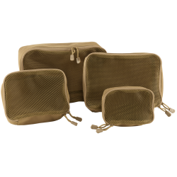 Sacs de rangement Brandit US Cooper polyester 600D faces filet, lot de 4 - Camel