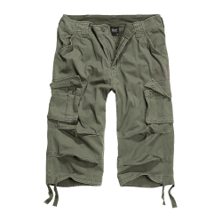 Short 3/4 Brandit Urban Legend en coton doubl&eacute; avec cordon - Vert olive / 7XL