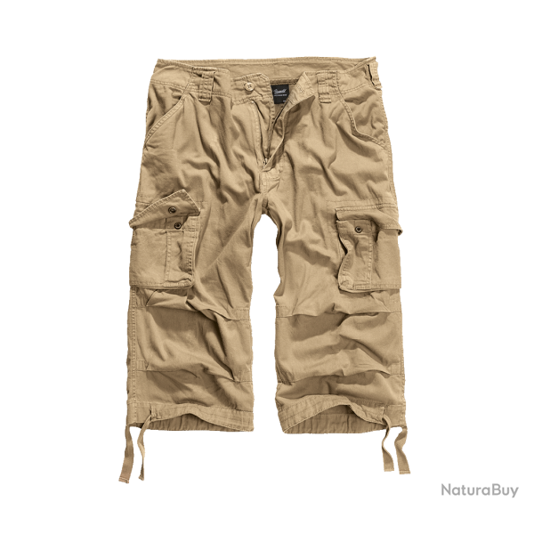 Short 3/4 Brandit Urban Legend en coton doubl� avec cordon - Beige / 7XL