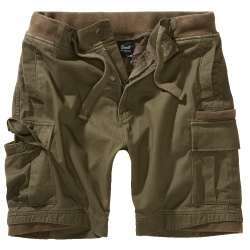 Short Brandit Packham Vintage en coton six poches - Vert olive / M