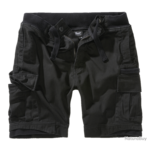 Short Brandit Packham Vintage en coton six poches - Noir / S