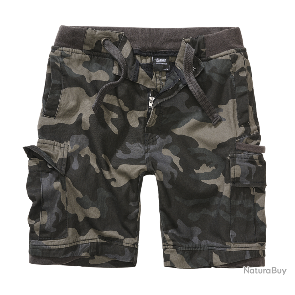 Short Brandit Packham Vintage en coton six poches - Dark Camo / M