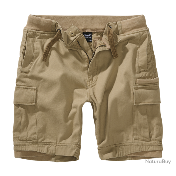 Short Brandit Packham Vintage en coton six poches - Camel / 3XL
