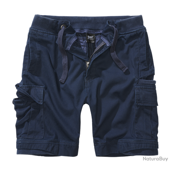 Short Brandit Packham Vintage en coton six poches - Bleu Marine / L