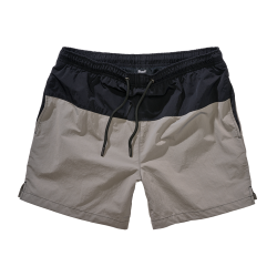 Short de bain Brandit Swimshort Basic en nylon - Noir / Gris / 3XL