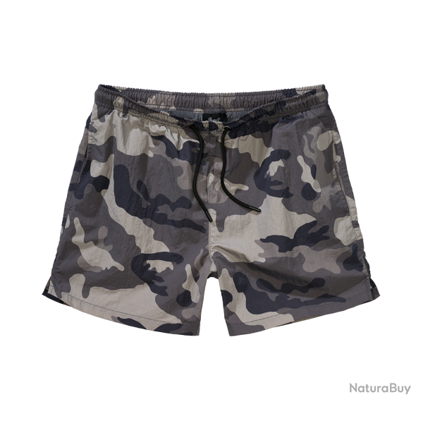 Short de bain Brandit Swimshort Basic en nylon - Camo Gris / XL
