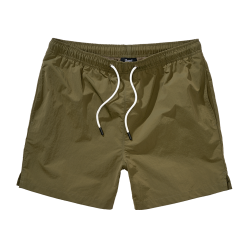 Short de bain Brandit Swimshort Basic en nylon - Vert olive / S