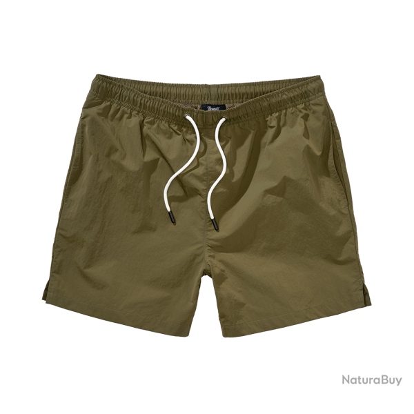 Short de bain Brandit Swimshort Basic en nylon - Vert olive / S
