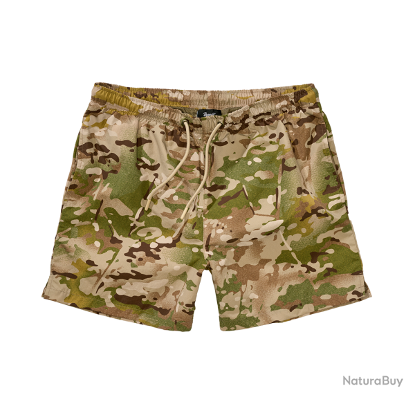 Short de bain Brandit Swimshort Basic en nylon - Tactical Camo / 3XL