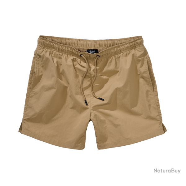 Short de bain Brandit Swimshort Basic en nylon - Camel / 3XL