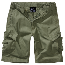 Short enfant Brandit BDU en coton ripstop six poches et tour - Vert olive / 134/140 cm