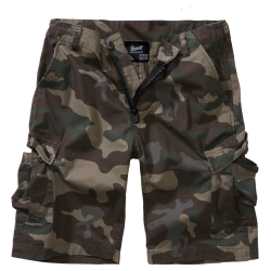 Short enfant Brandit BDU en coton ripstop six poches et tour - Dark Camo / 170/176 cm
