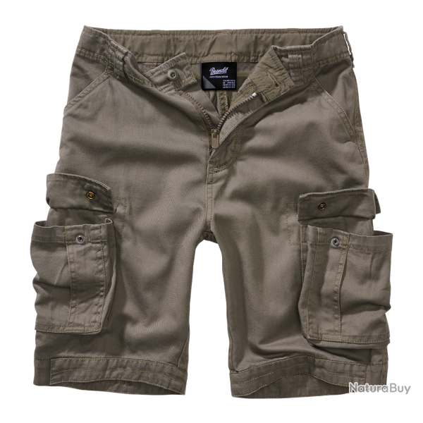 Short enfant Brandit Urban Legend coton l�ger six poches - Vert olive / 146/152 cm