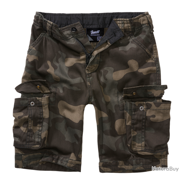 Short enfant Brandit Urban Legend coton l�ger six poches - Dark Camo / 158/164 cm