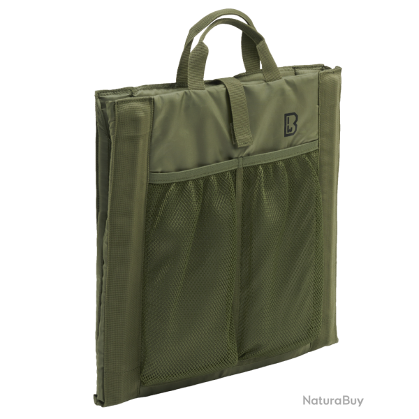 Si�ge pliant Brandit Foldable Seat 40 x 38 cm dossier - Vert olive