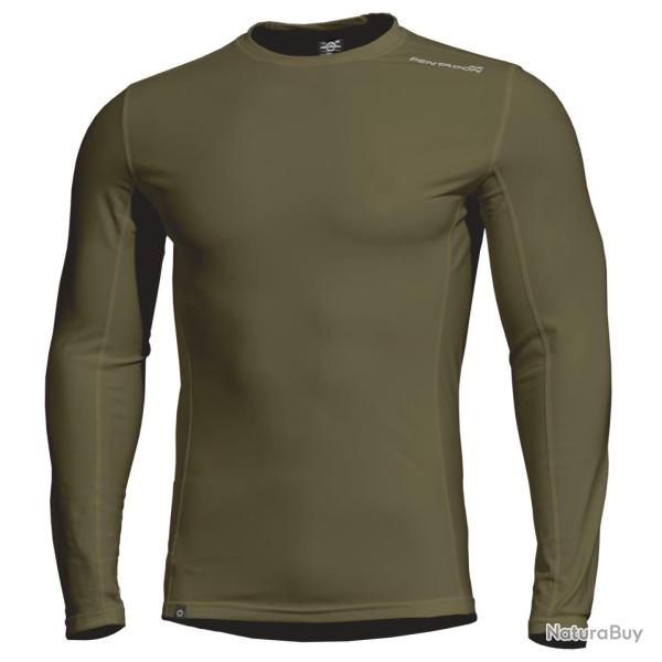 Sous-couche thermor�gulatrice Pentagon Pindos 2.0 polyester - Vert olive / 2XL