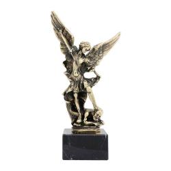 Statue Saint Michel Ares mod&egrave;le PM en r&eacute;sine inject&eacute;e - Bronze