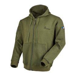 Sweat &agrave; capuche Ares polycoton 350 g/m&sup2; brod&eacute; FRENCH ARMY - Kaki / M