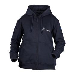 Sweat &agrave; capuche Ares polycoton 350 g/m&sup2; brod&eacute; FRENCH FORCES - Bleu / XL