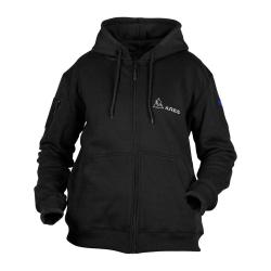 Sweat &agrave; capuche Ares polycoton 350 g/m&sup2; brod&eacute; FRENCH FORCES - Noir / S