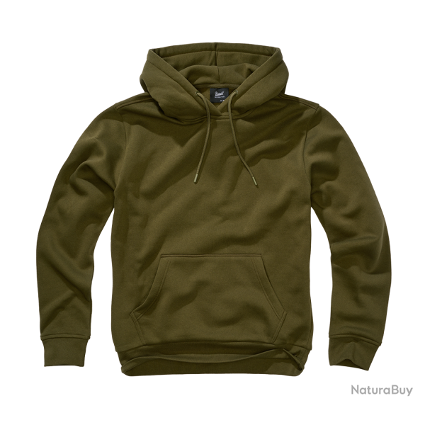 Sweat � capuche Brandit Tom molleton gratt� poche kangourou - Vert olive / M