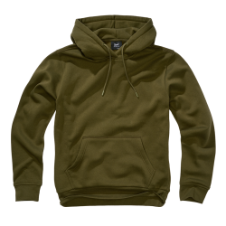 Sweat &agrave; capuche Brandit Tom molleton gratt&eacute; poche kangourou - Vert olive / 4XL