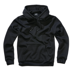 Sweat &agrave; capuche Brandit Tom molleton gratt&eacute; poche kangourou - Noir / M