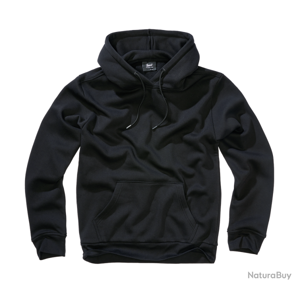 Sweat � capuche Brandit Tom molleton gratt� poche kangourou - Noir / L