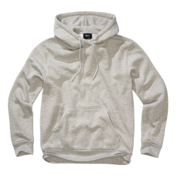 Sweat &agrave; capuche Brandit Tom molleton gratt&eacute; poche kangourou - Gris chin&eacute; / 2XL