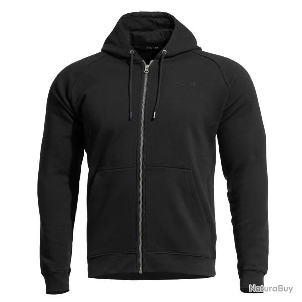 Sweat � capuche Pentagon Griffin polaire microfibre certifi� - Noir / M