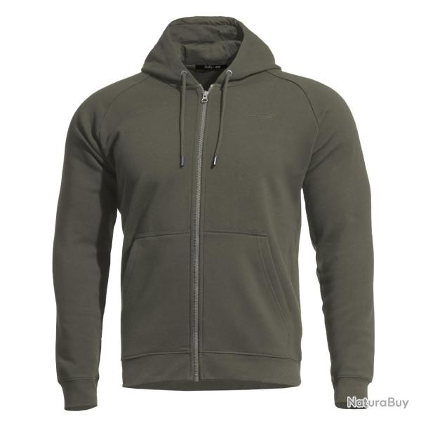 Sweat � capuche Pentagon Griffin polaire microfibre certifi� - RAL7013 / L