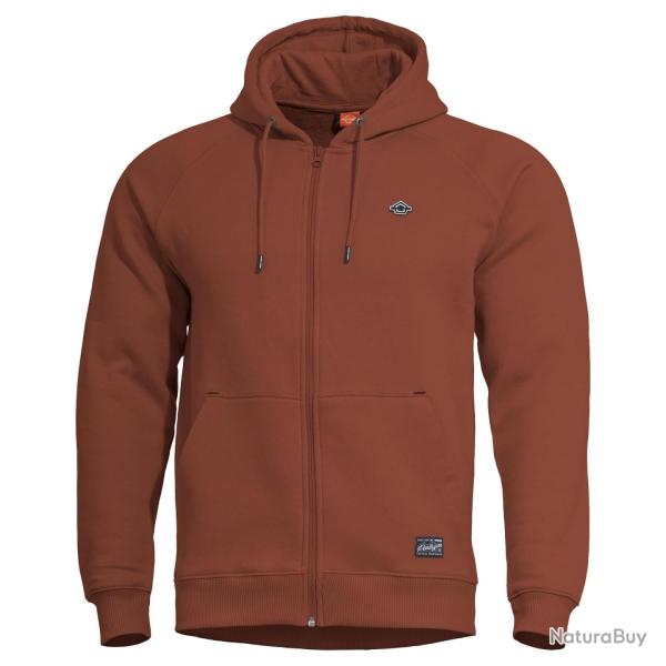 Sweat � capuche Pentagon Phaeton � fermeture �clair int�grale - Bordeaux / S