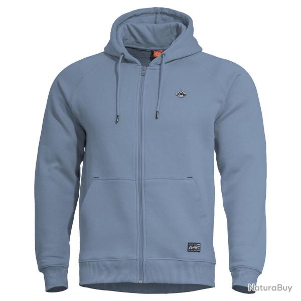 Sweat � capuche Pentagon Phaeton � fermeture �clair int�grale - Bleu aurore / 2XL