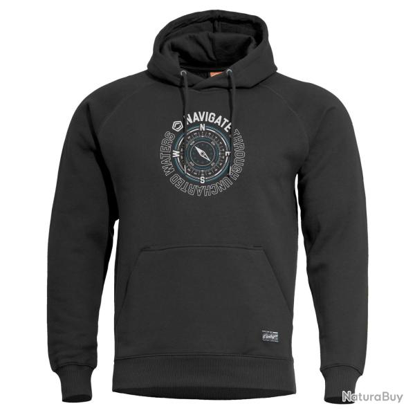 Sweat � capuche Pentagon Phaeton Navigate coton-polyester - Noir / M