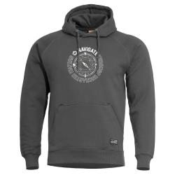 Sweat &agrave; capuche Pentagon Phaeton Navigate coton-polyester - Gris cendr&eacute; / 2XL