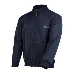 Sweat &agrave; glissi&egrave;re Ares French Army polycoton 350 g/m&sup2; brod&eacute; - Bleu marine / 2XL