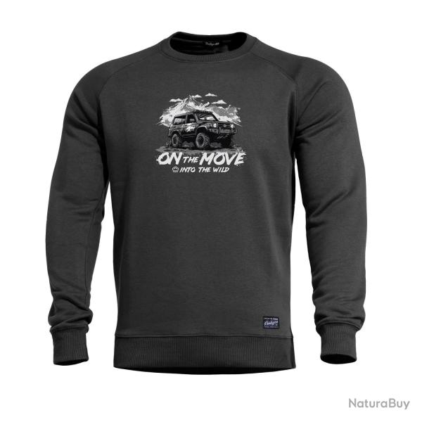 Sweat Pentagon Hawk On the Move coton-polyester 75/25 - Noir / XL
