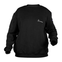 Sweat-shirt Ares col rond polycoton 350 g/m&sup2; brod&eacute; FRENCH - Noir / 2XL