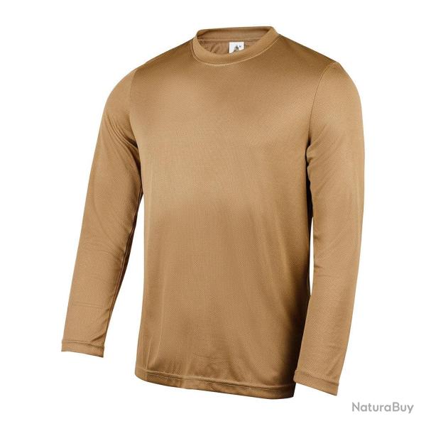 T-shirt � manches longues Ares Easy Clim en polyester - Coyote / XS